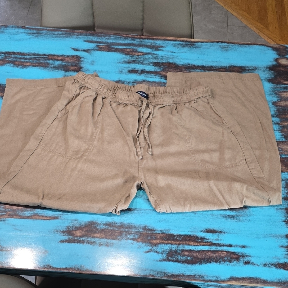 Splendid Tan Wide Leg Pants Relaxed Fit